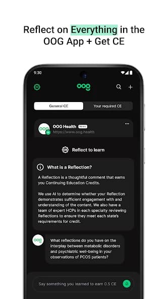 OOG Android app screen 1