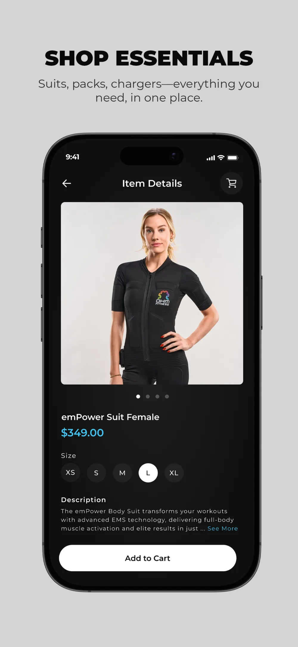 OHM Fitness app screen 5