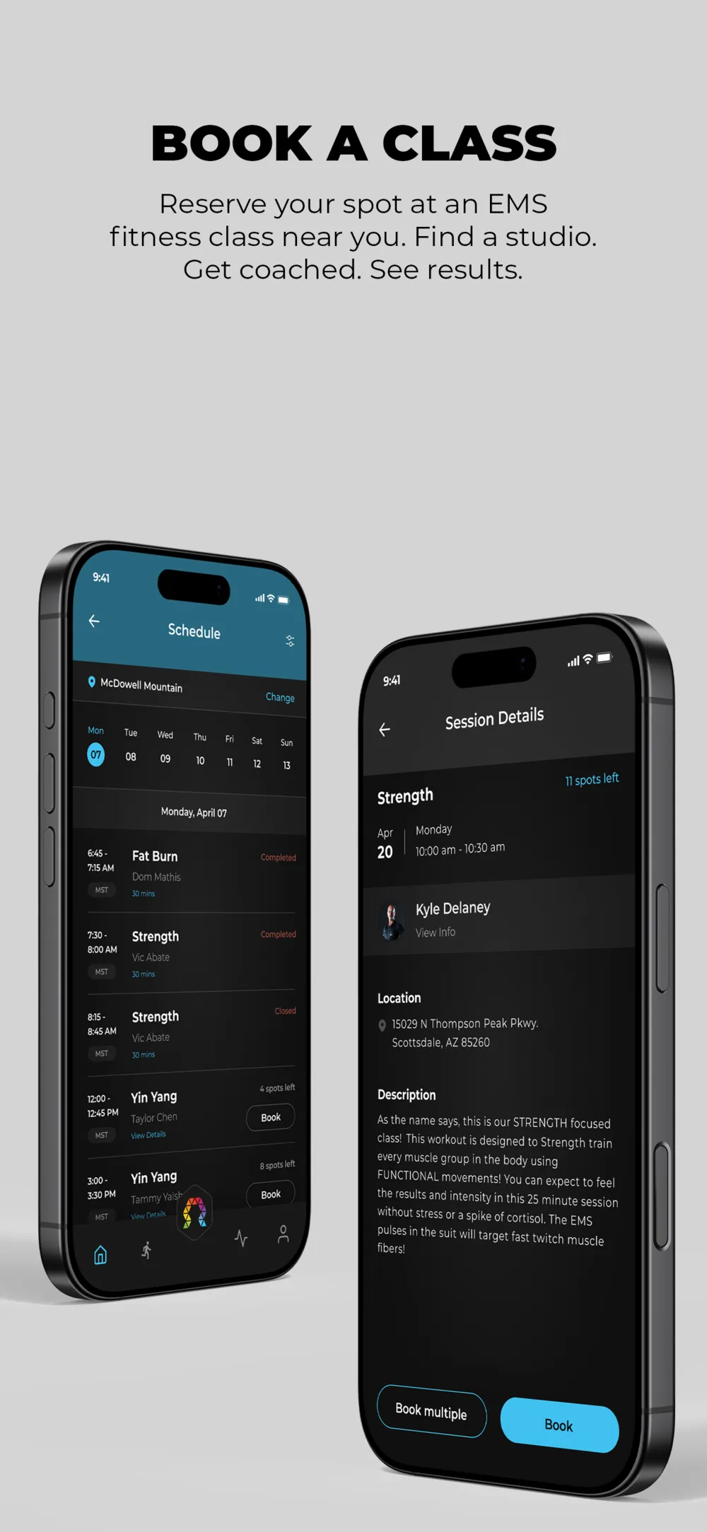 OHM Fitness app screen 6