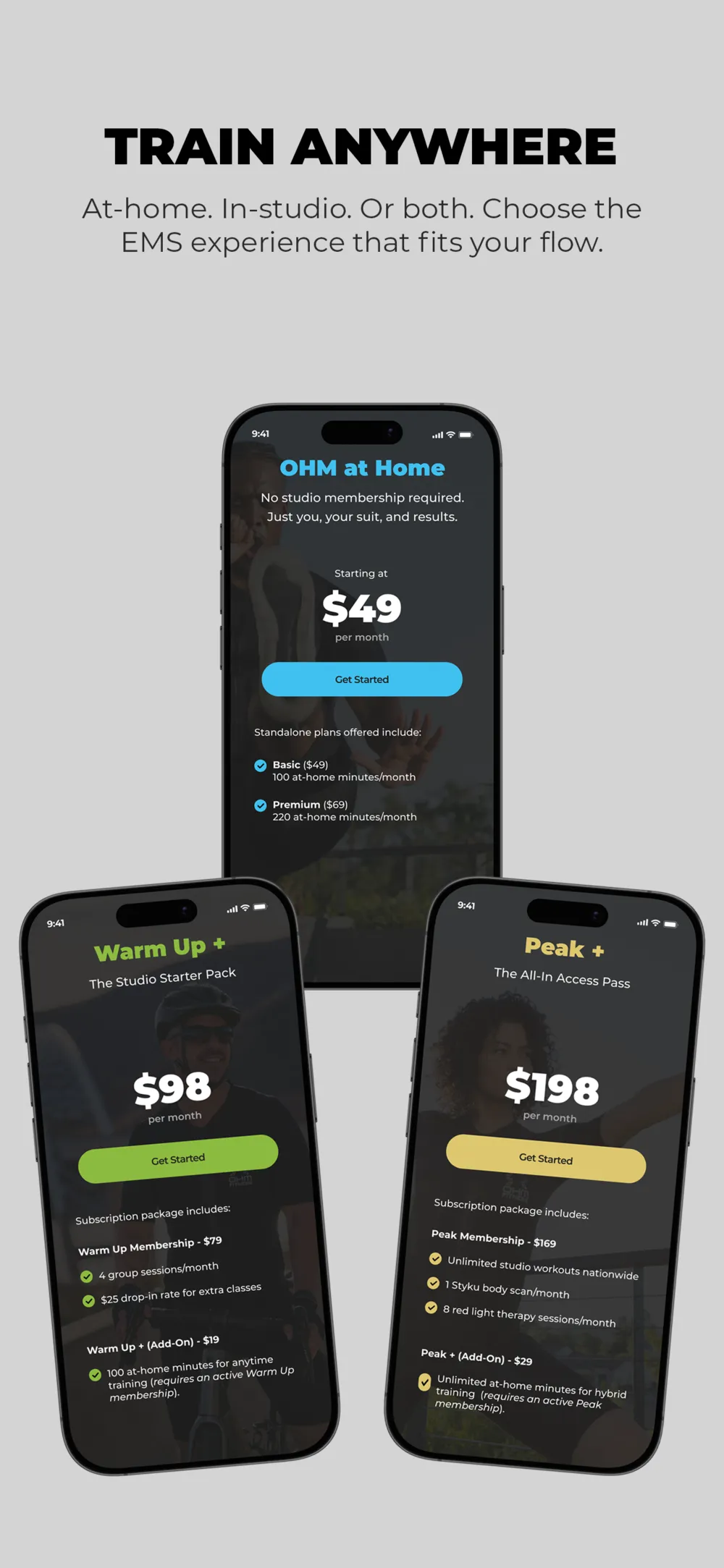 OHM Fitness app screen 7